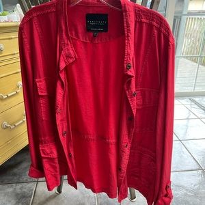 Beautiful color red, Sanctuary cargo jacket. Super cute. Perfect condition.
